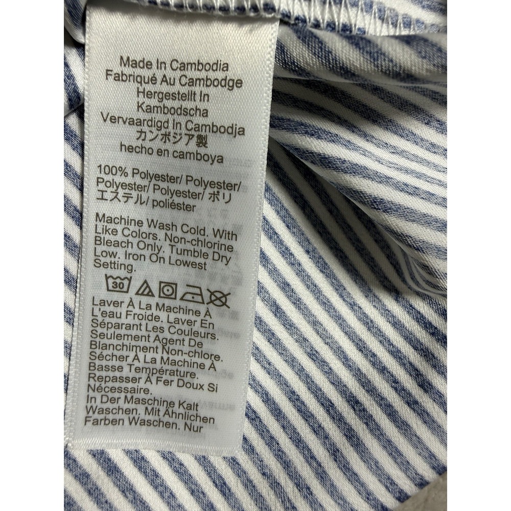 J.Crew Women's Sleeveless Striped Shell Blouse With Back Button Size L - Picture 9 of 16